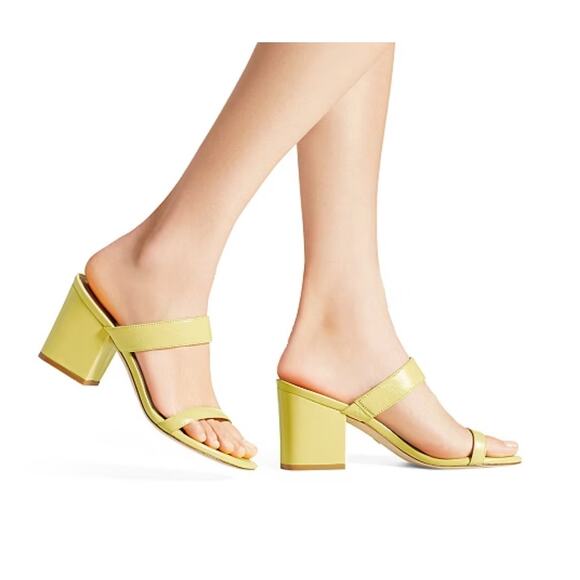 Stuart Weitzman Olive 75 Sandal Black Patent Leather Size 7 NIB Elegant Dressy - Picture 2 of 14